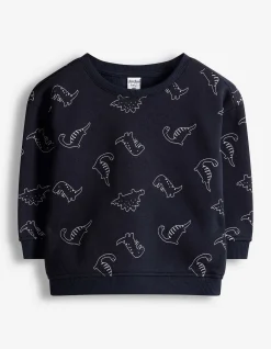 Sweatshirt - Baumwolle - dunkelblau