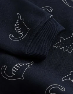 Sweatshirt - Baumwolle - dunkelblau