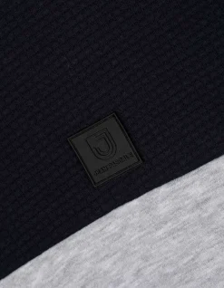 Sweatshirt - Color-Blocking - grau