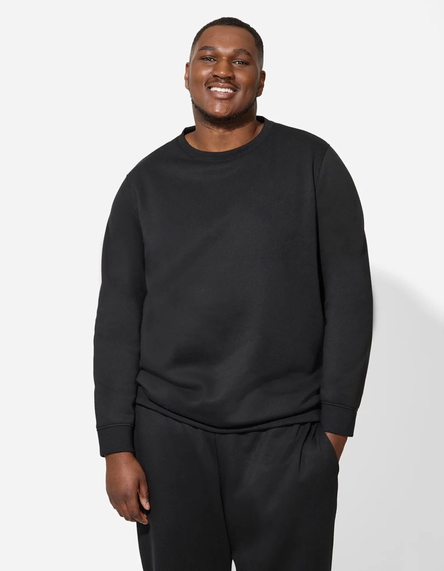 Sweatshirt - einfarbig - schwarz