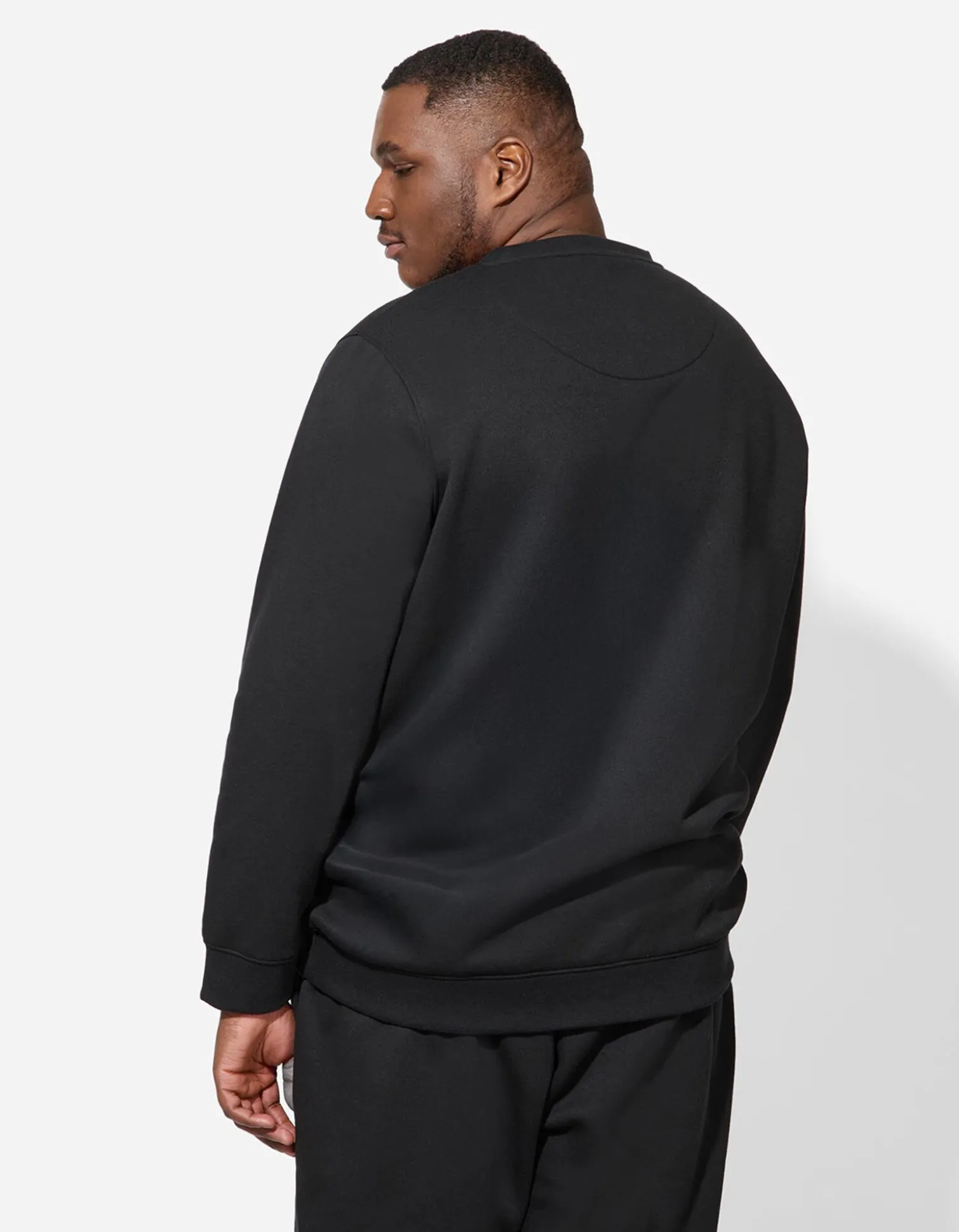 Sweatshirt - einfarbig - schwarz