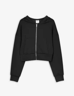 Sweatshirt - einfarbig - schwarz