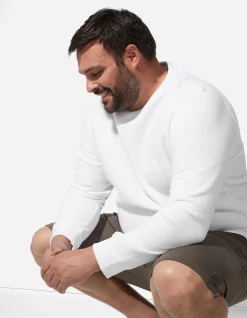 Sweatshirt - einfarbig - weiß