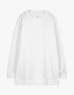 Sweatshirt - einfarbig - weiß