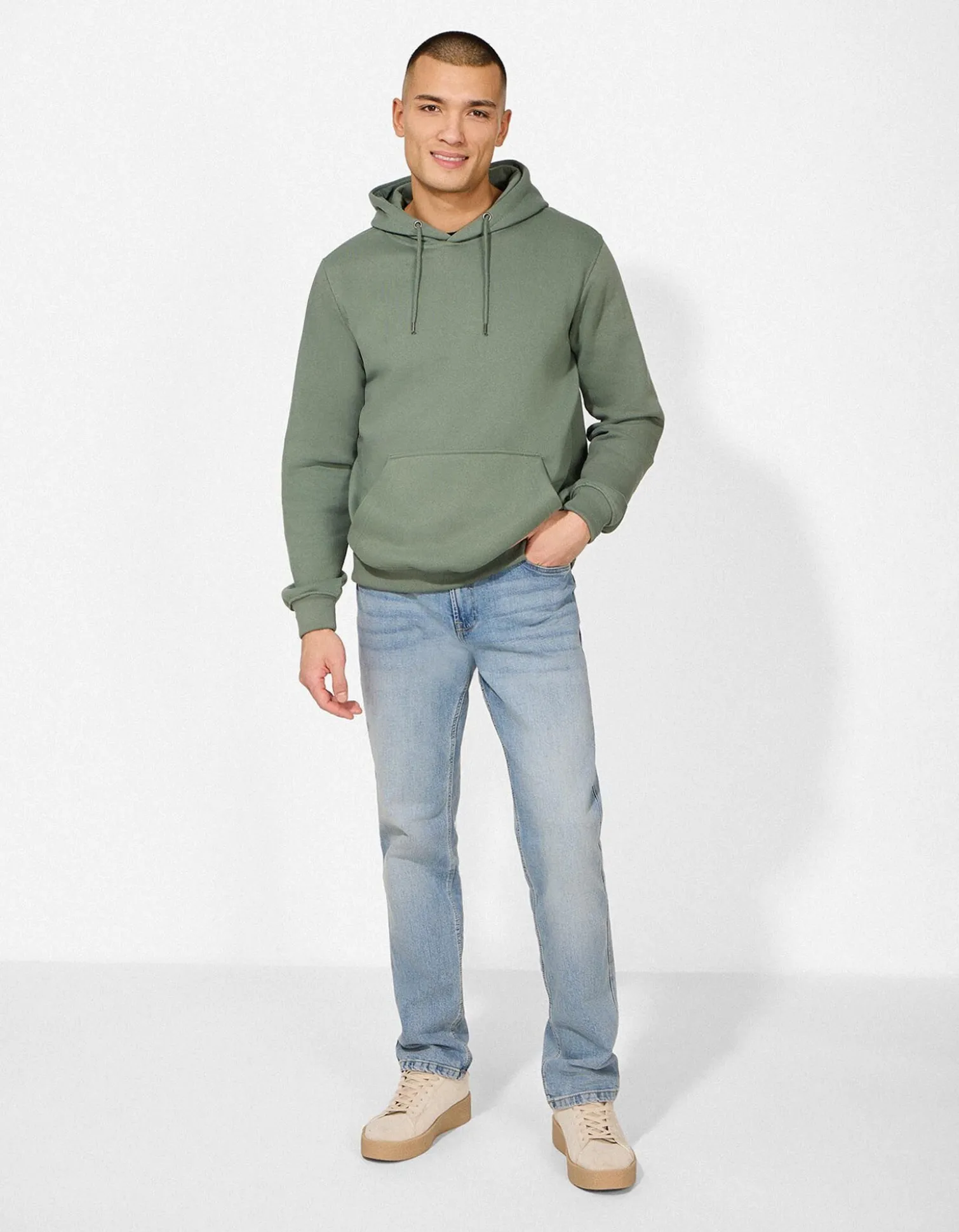 Sweatshirt - Kapuze - dunkelgrün