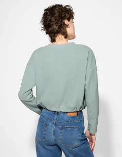 Sweatshirt - Kordel - türkis