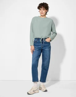 Sweatshirt - Kordel - türkis