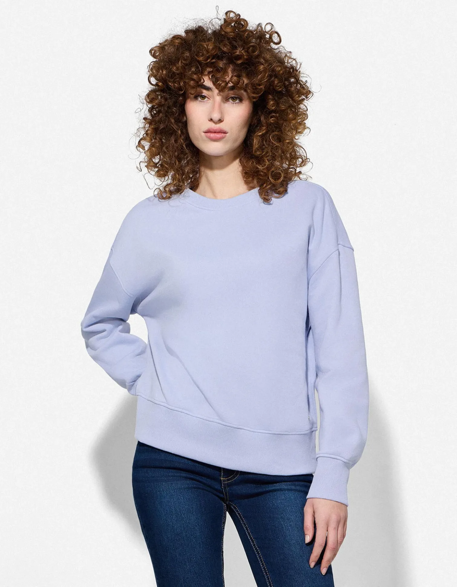 Sweatshirt - Oversized Fit - hellblau