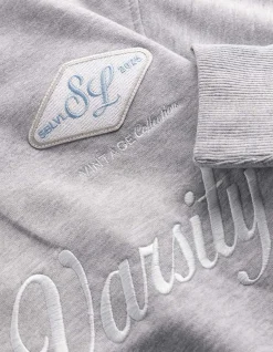 Sweatshirt - Polokragen - grau