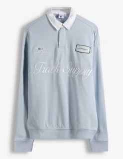 Sweatshirt - Polokragen - hellblau