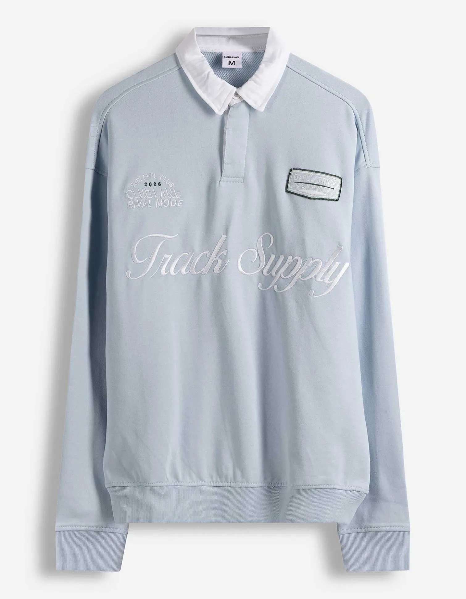 Sweatshirt - Polokragen - hellblau