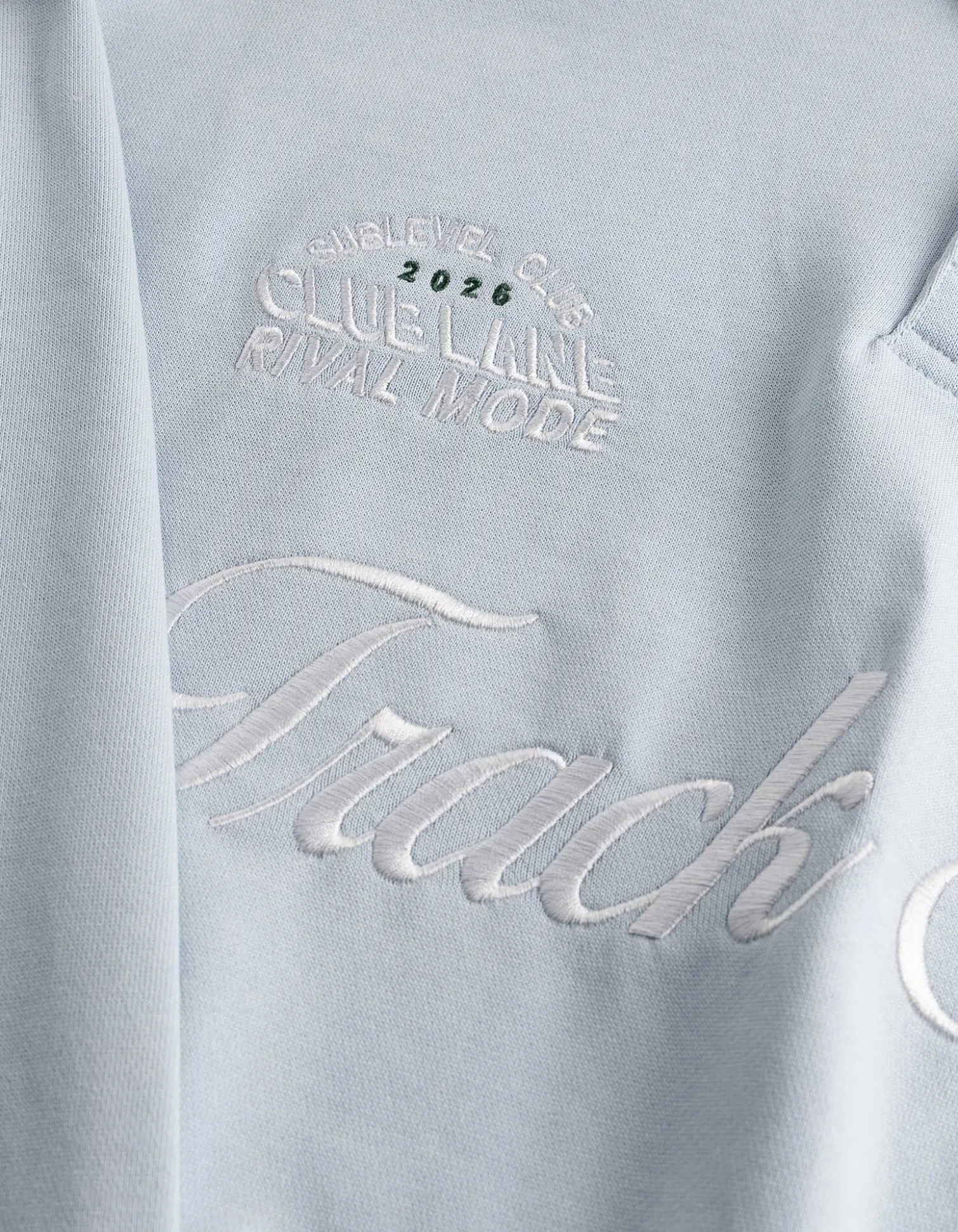 Sweatshirt - Polokragen - hellblau