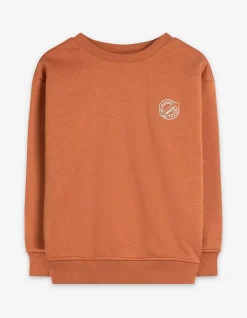 Sweatshirt - Print - hellbraun