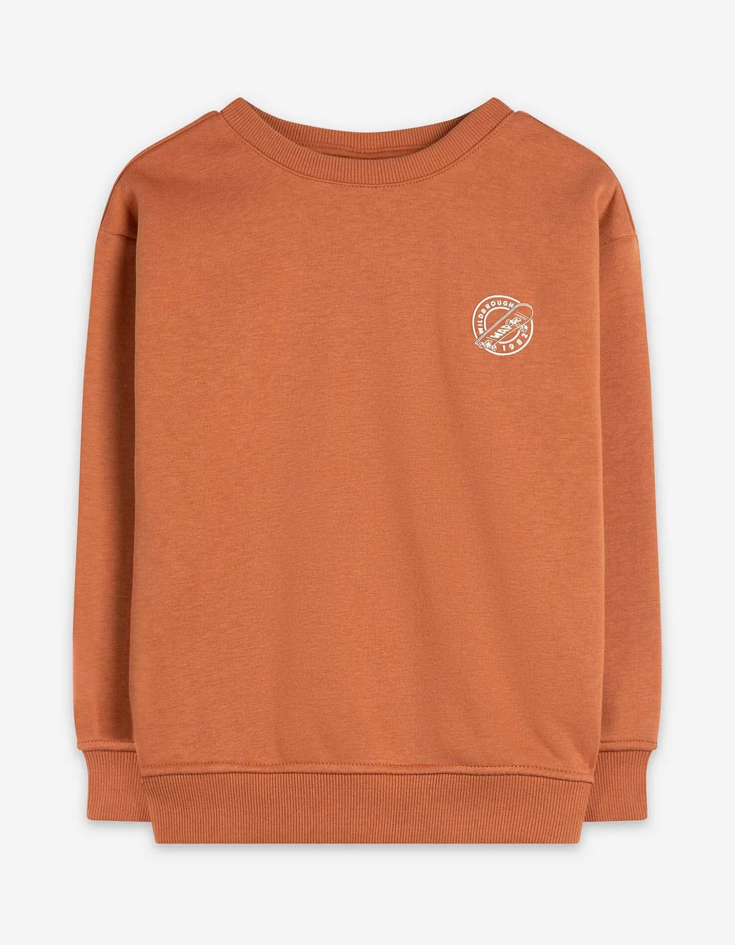 Sweatshirt - Print - hellbraun