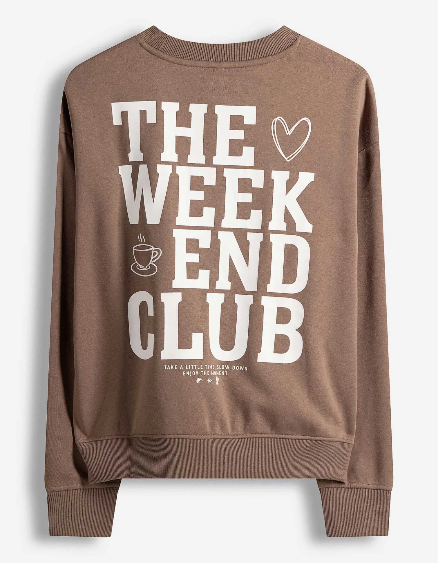 Sweatshirt - Rückenprint - braun