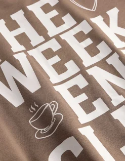 Sweatshirt - Rückenprint - braun