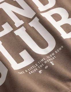 Sweatshirt - Rückenprint - braun