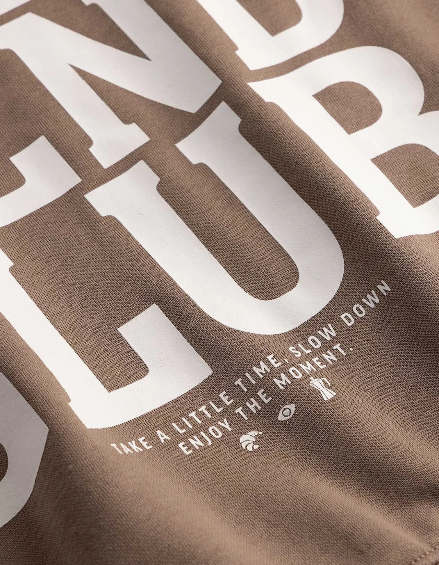 Sweatshirt - Rückenprint - braun