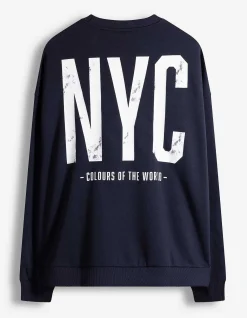 Sweatshirt - Rückenprint - dunkelblau