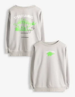 Sweatshirt - Rückenprint - hellgrau