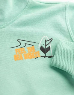 Sweatshirt - Rückenprint - hellgrün