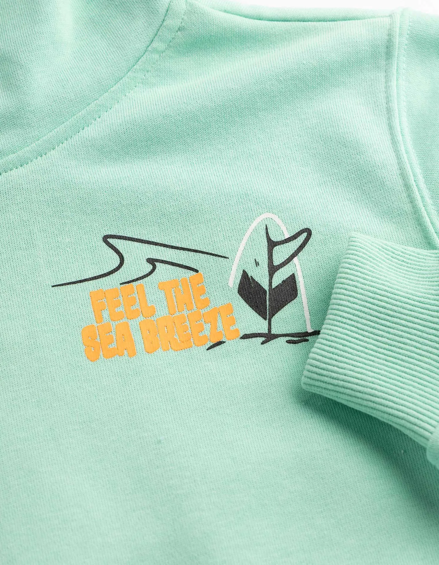 Sweatshirt - Rückenprint - hellgrün