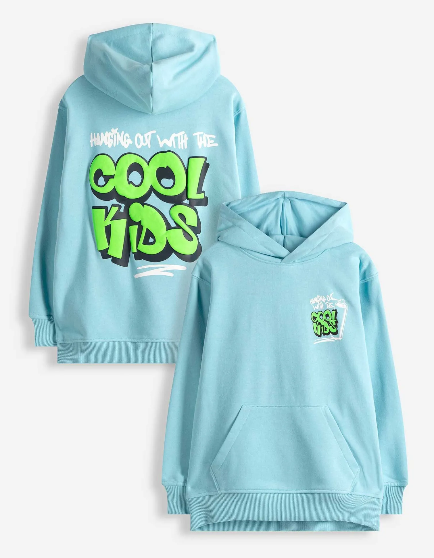 Sweatshirt - Rückenprint - hellblau