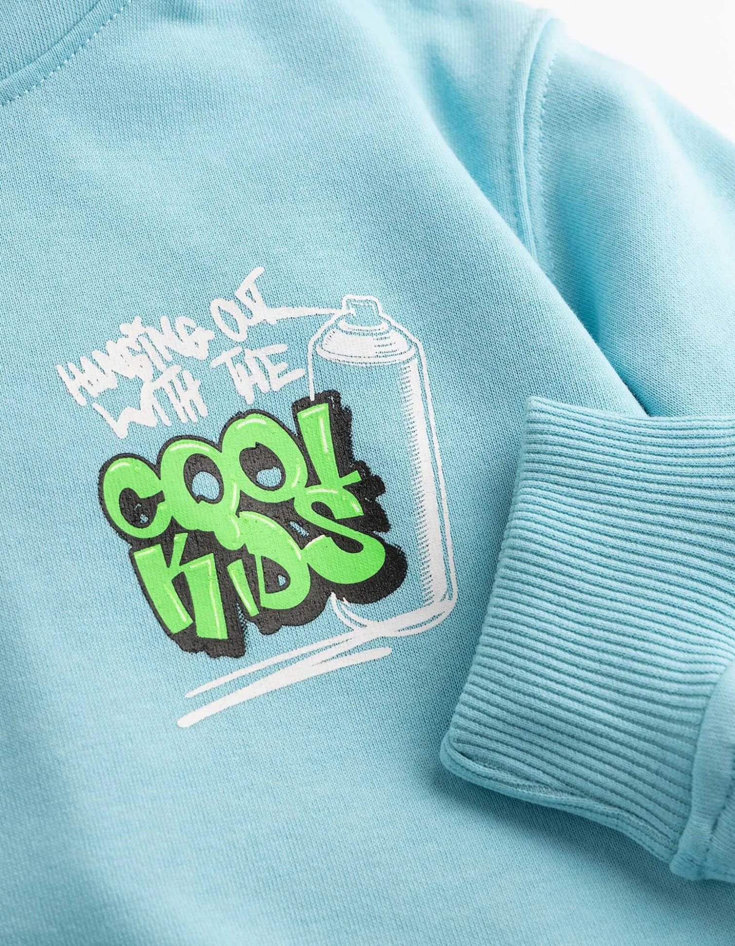Sweatshirt - Rückenprint - hellblau