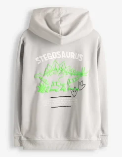 Sweatshirt - Rückenprint - hellgrau