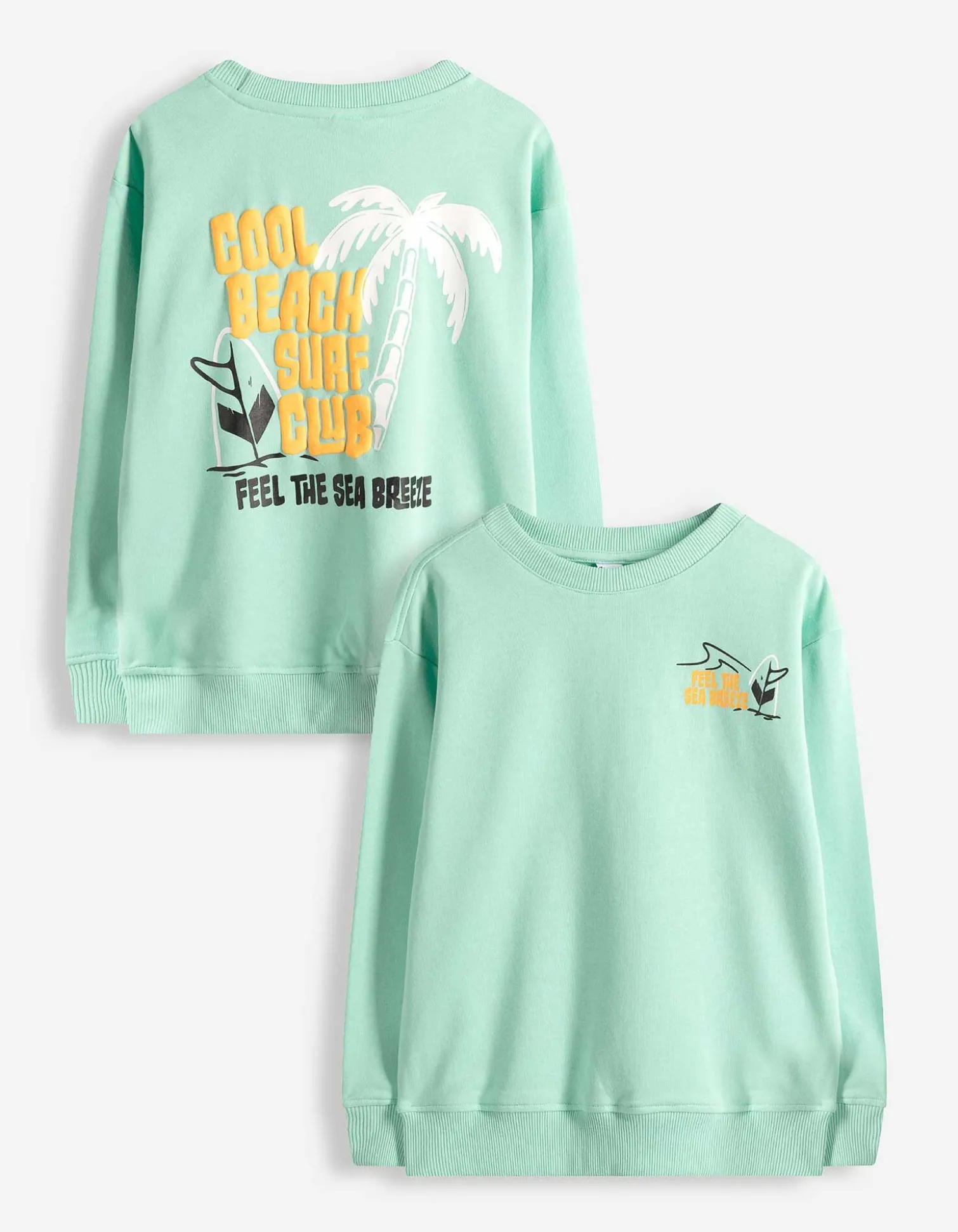 Sweatshirt - Rückenprint - hellgrün