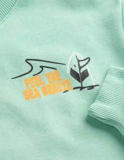 Sweatshirt - Rückenprint - hellgrün