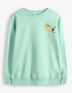 Sweatshirt - Rückenprint - hellgrün