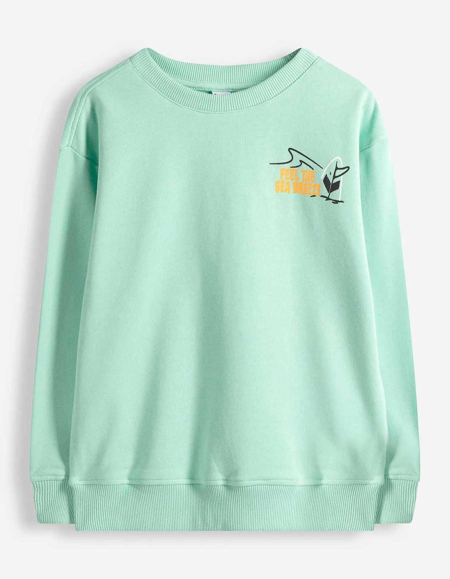 Sweatshirt - Rückenprint - hellgrün