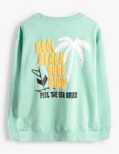 Sweatshirt - Rückenprint - hellgrün