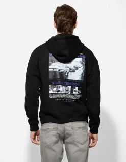Sweatshirt - Rückenprint - schwarz
