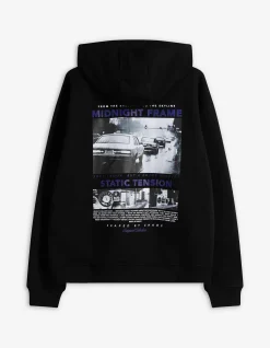 Sweatshirt - Rückenprint - schwarz