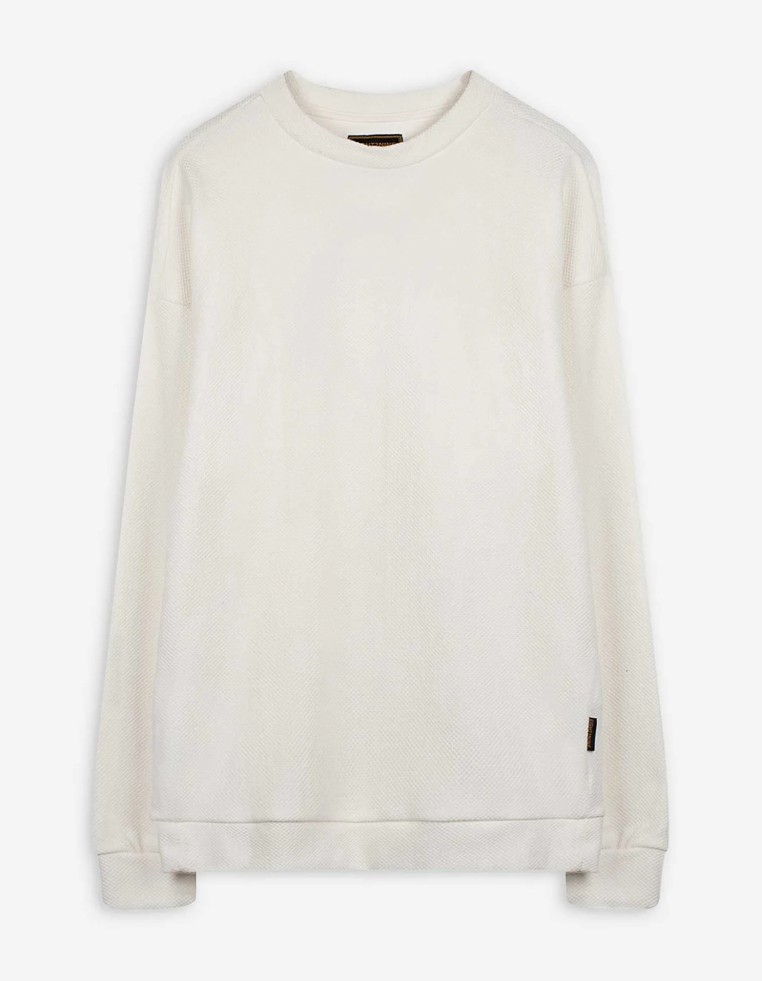 Sweatshirt - Rundhals-Ausschnitt - weiß