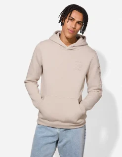 Sweatshirt - Stickerei - beige