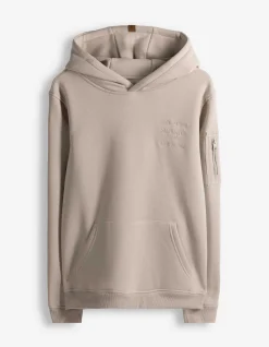 Sweatshirt - Stickerei - beige