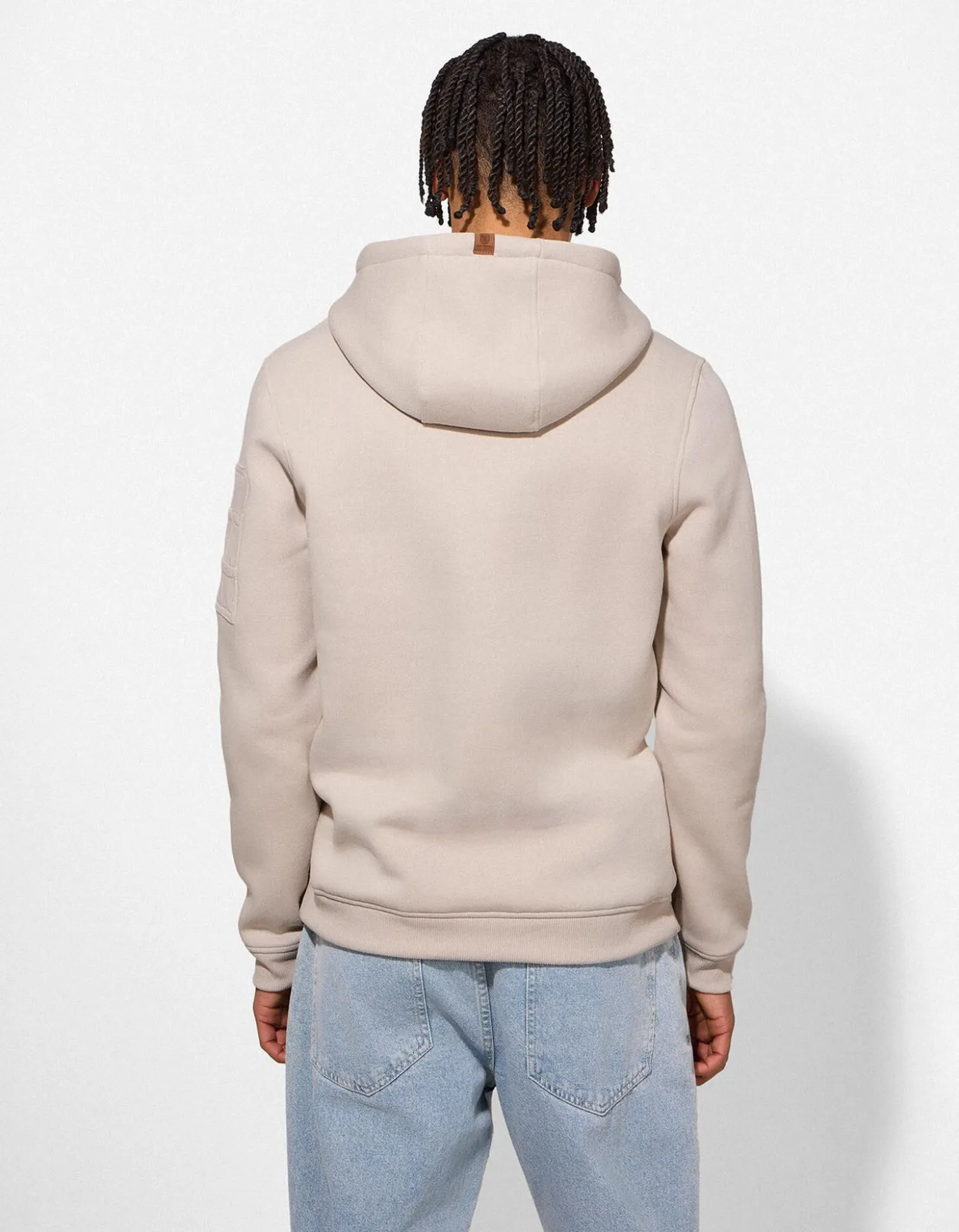 Sweatshirt - Stickerei - beige
