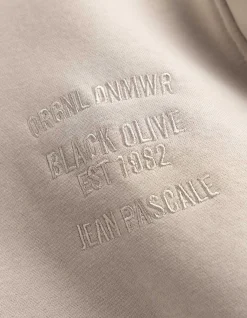 Sweatshirt - Stickerei - beige