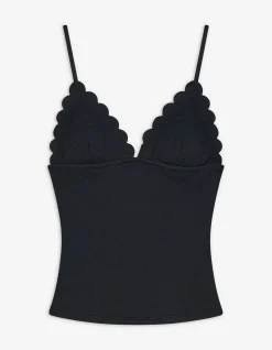 Tankini - Strukturiertes Material - schwarz