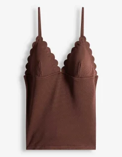 Tankini - Strukturiertes Material - braun