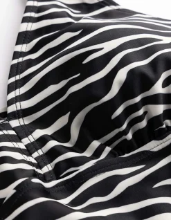 Tankini - Zebramuster - schwarz