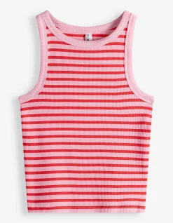 Tanktop - Rippenstruktur - Pink