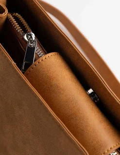 Tasche - Kunstleder - hellbraun