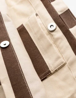 Tasche - Streifen - braun