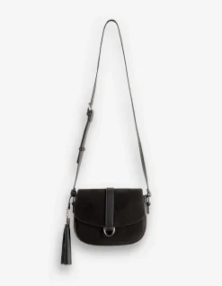 Tasche - Wildlederimitat - schwarz