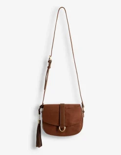 Tasche - Wildlederimitat - dunkelbraun