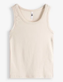 Top - Rippenstruktur - Beige